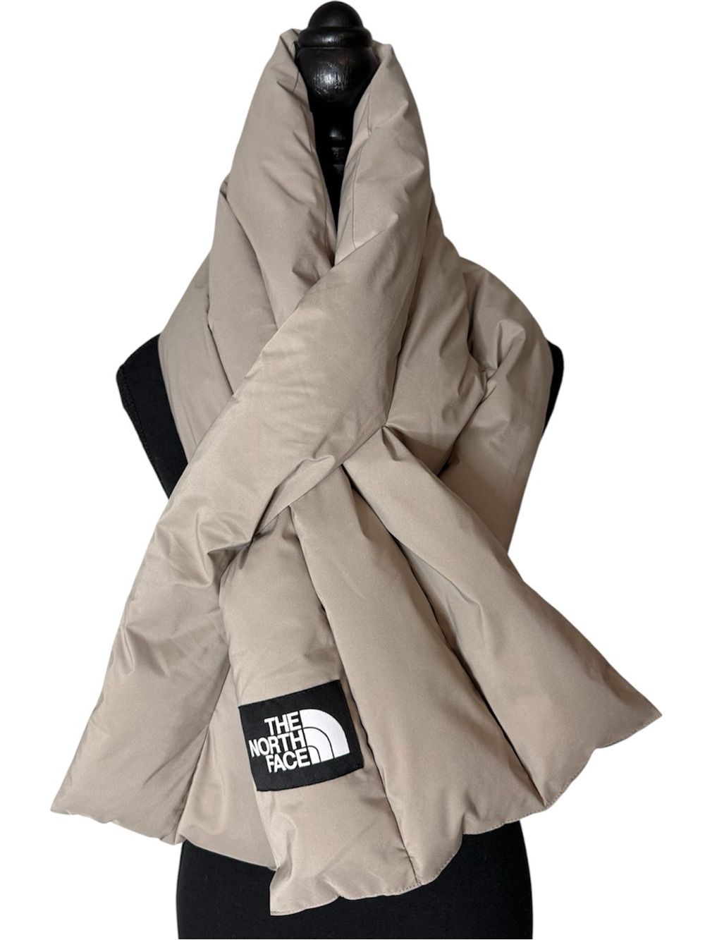 THE NORTH FACE Dusty Taupe Quilted Puffer Scarf Puff Wrap Winter